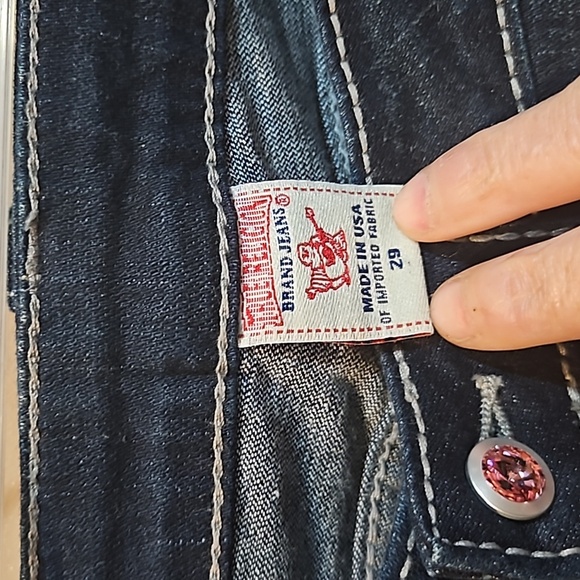 True Religion Dark Blue Flare Jeans - Picture 2 of 12